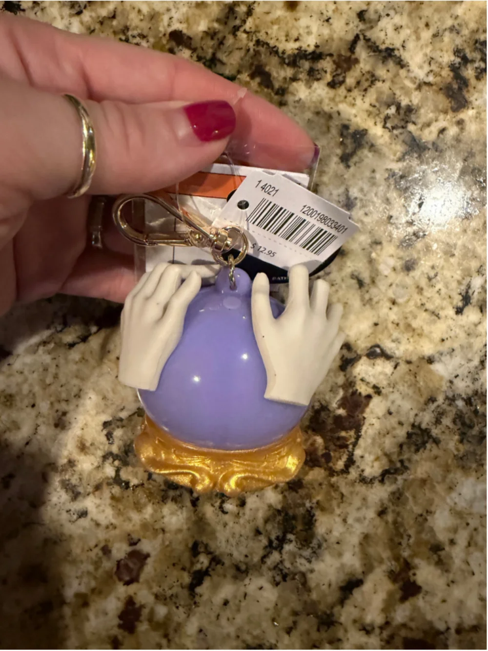 NEW Bath & Body Works Crystal Ball Hand Sanitizer Holder One Size Purple Gold